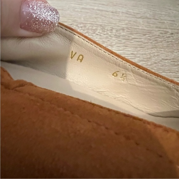 Everlane The Italian Leather Day Heel Cognac Suede Tan Size 6.5 NEW - Picture 6 of 8